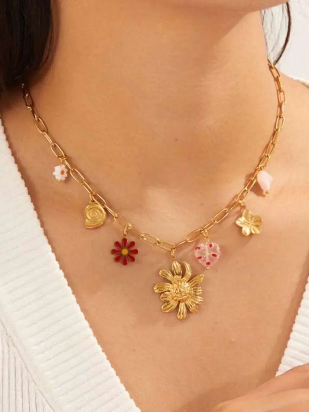 Boho Floral Necklace M1887